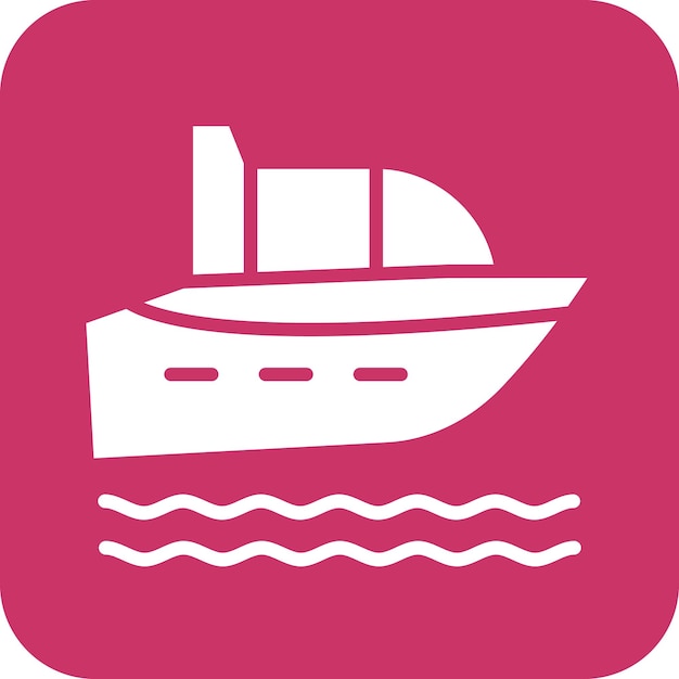 Vector estilo de icono de barco de diseño vectorial