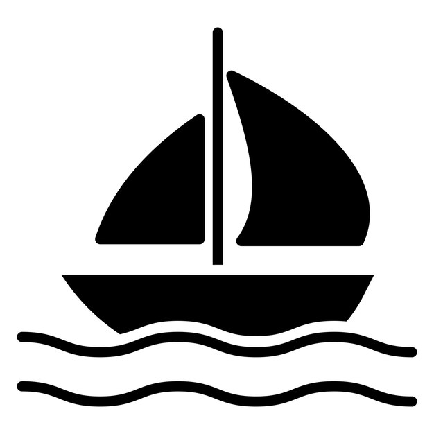 Estilo de icono de barco de diseño vectorial