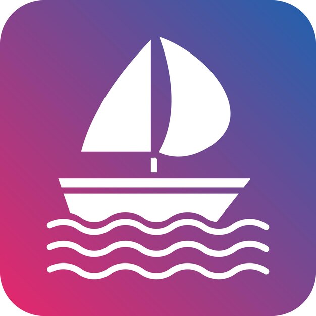 Estilo de icono de barco de diseño vectorial