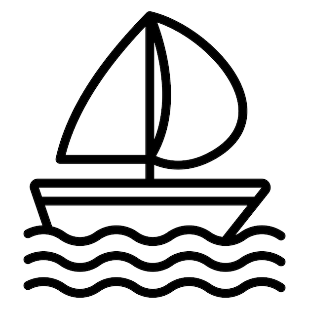 Estilo de icono de barco de diseño vectorial