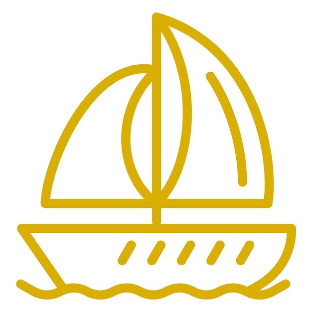 Estilo de icono de barco de diseño vectorial