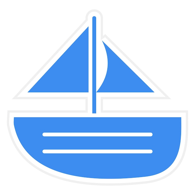 Estilo de icono de barco de diseño vectorial