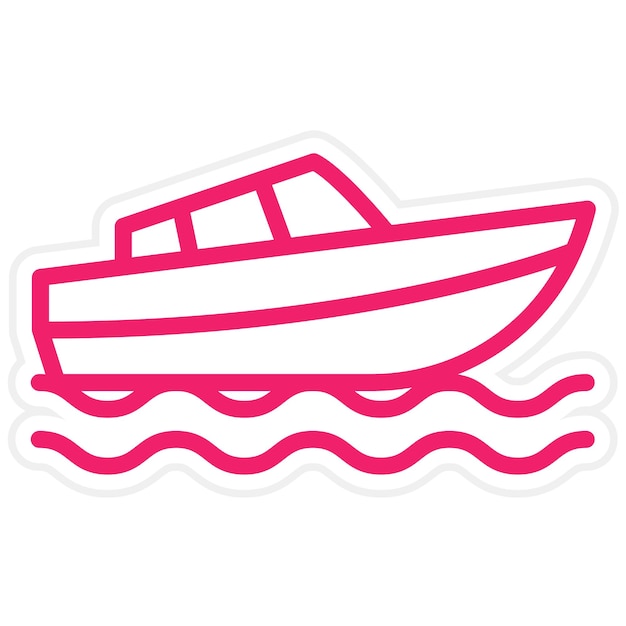Estilo de icono de barco de diseño vectorial