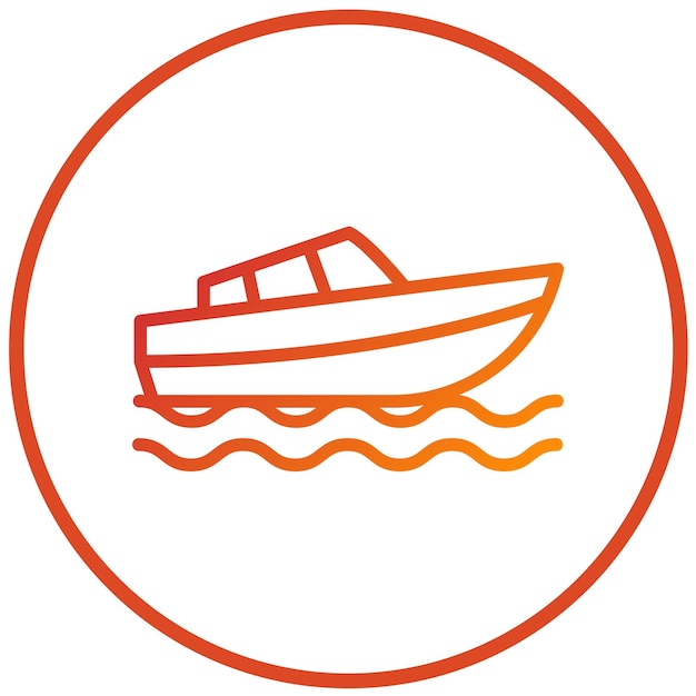 Estilo de icono de barco de diseño vectorial