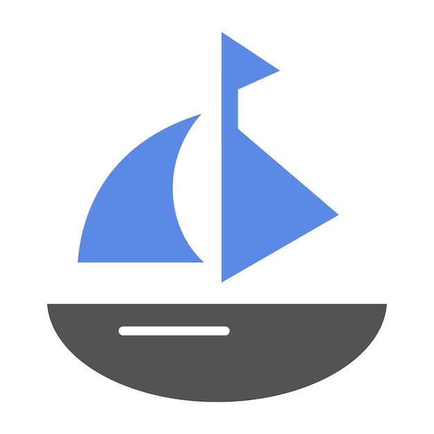 Vector estilo de icono de barco de diseño vectorial
