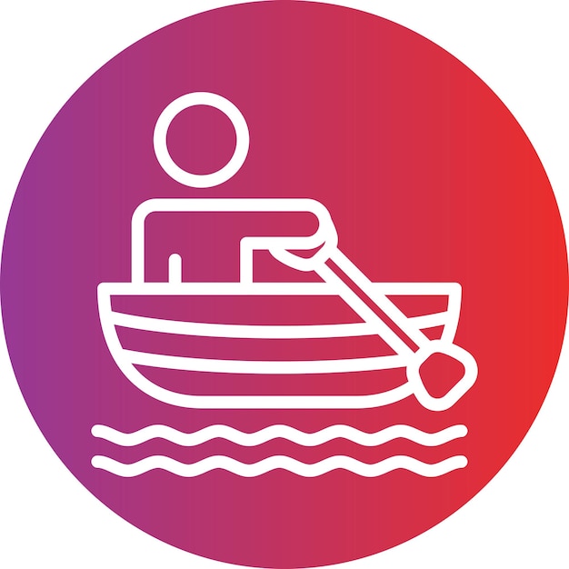 Estilo del icono del barco de remo
