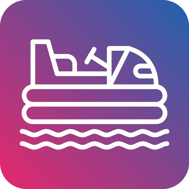 Estilo del icono de los barcos de parachoques