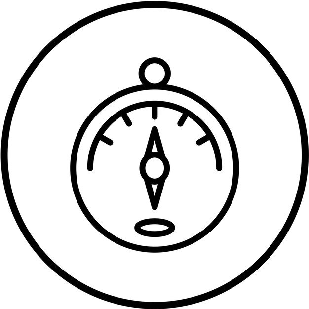 Estilo del icono del barómetro de diseño vectorial