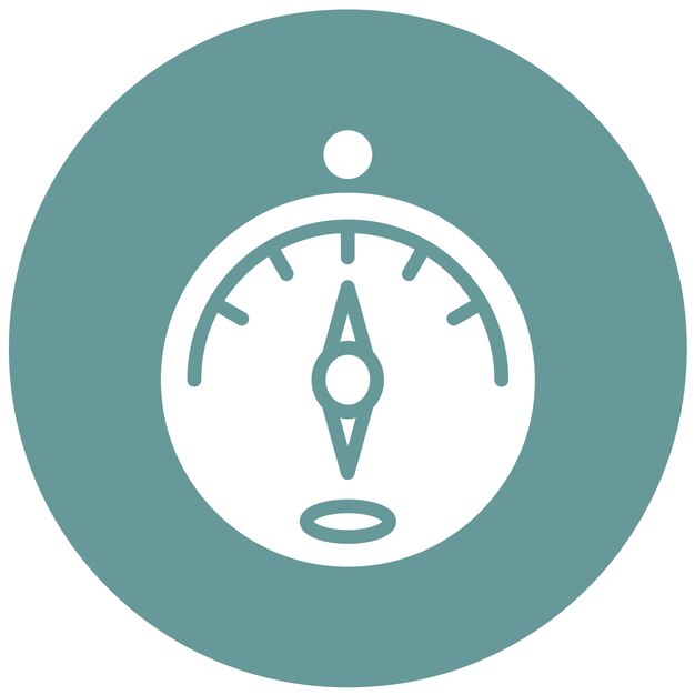 Estilo del icono del barómetro de diseño vectorial