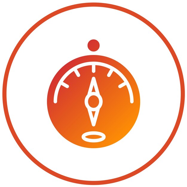 Estilo del icono del barómetro de diseño vectorial