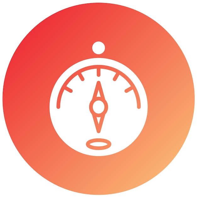 Estilo del icono del barómetro de diseño vectorial