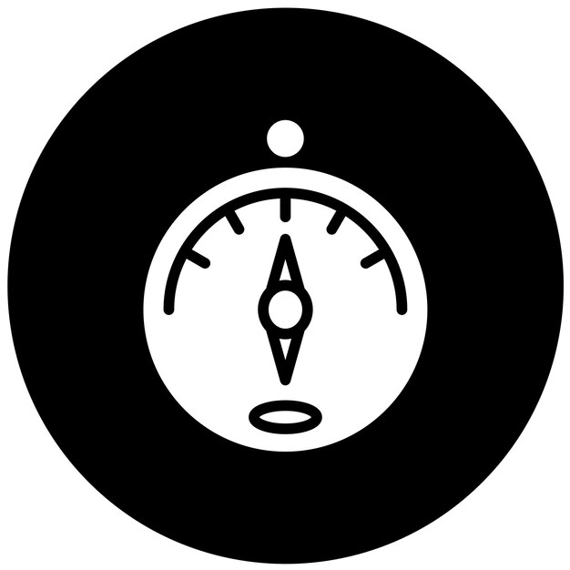 Estilo del icono del barómetro de diseño vectorial