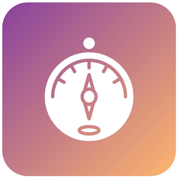 Estilo del icono del barómetro de diseño vectorial