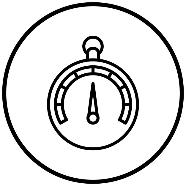Estilo del icono del barómetro de diseño vectorial