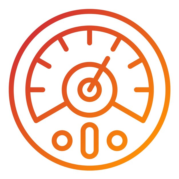 Estilo del icono del barómetro de diseño vectorial