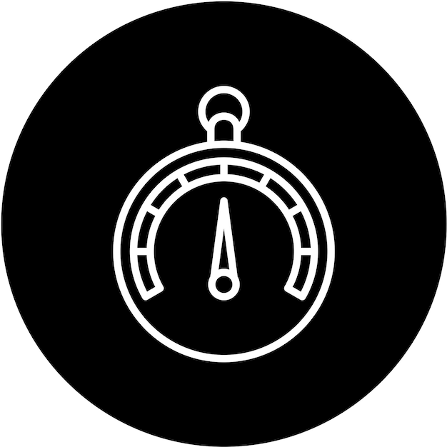 Estilo del icono del barómetro de diseño vectorial