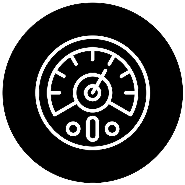 Estilo del icono del barómetro de diseño vectorial