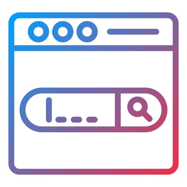 Estilo del icono de la barra de búsqueda de diseño vectorial