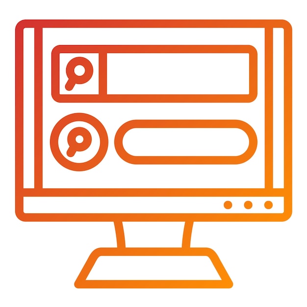 Estilo del icono de la barra de búsqueda de diseño vectorial