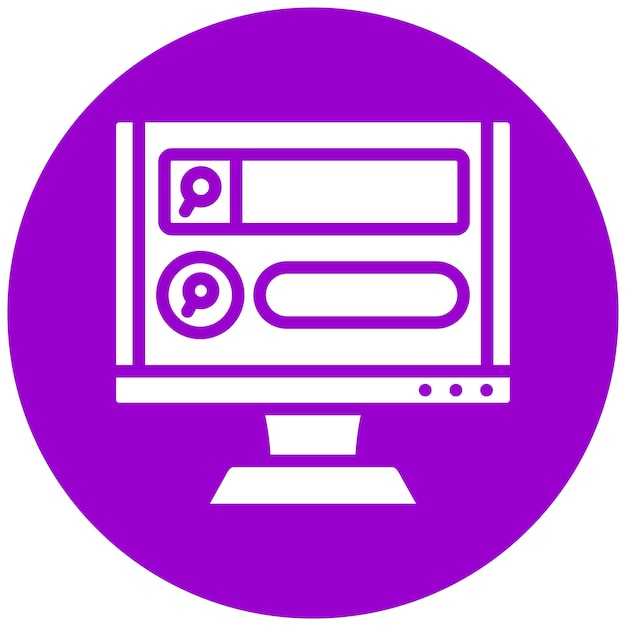 Estilo del icono de la barra de búsqueda de diseño vectorial