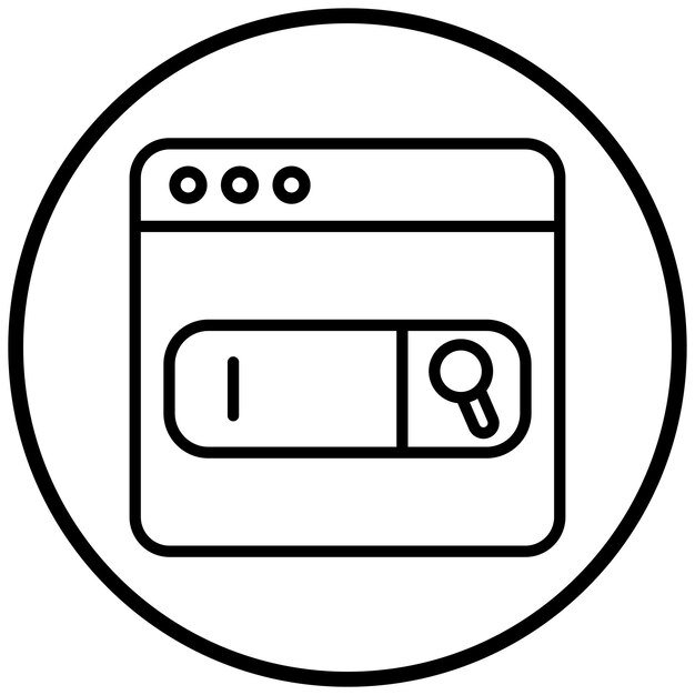 Estilo del icono de la barra de búsqueda de diseño vectorial