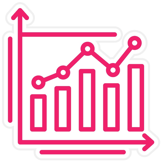 Estilo del icono de la barra de gráfico de diseño vectorial