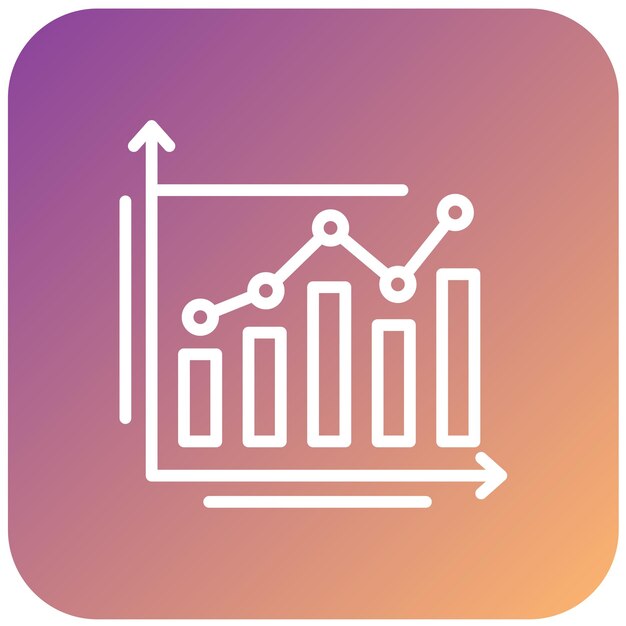 Estilo del icono de la barra de gráfico de diseño vectorial