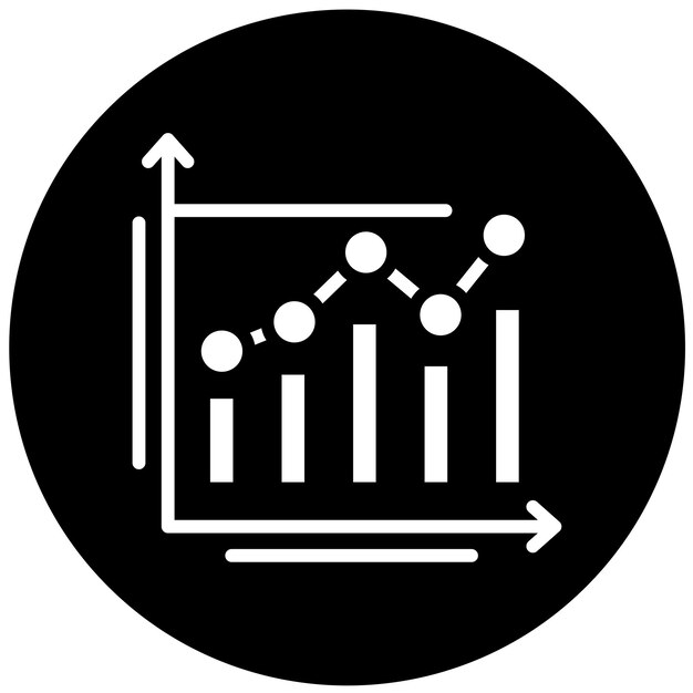 Estilo del icono de la barra de gráfico de diseño vectorial