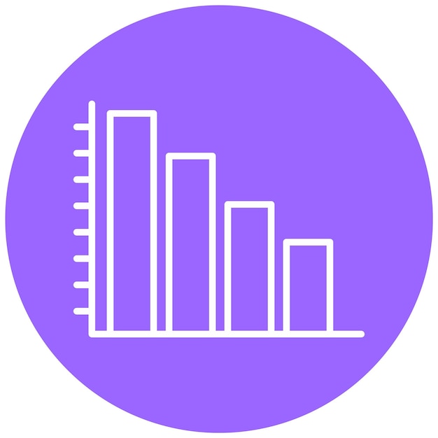 Estilo del icono de la barra de gráfico de diseño vectorial