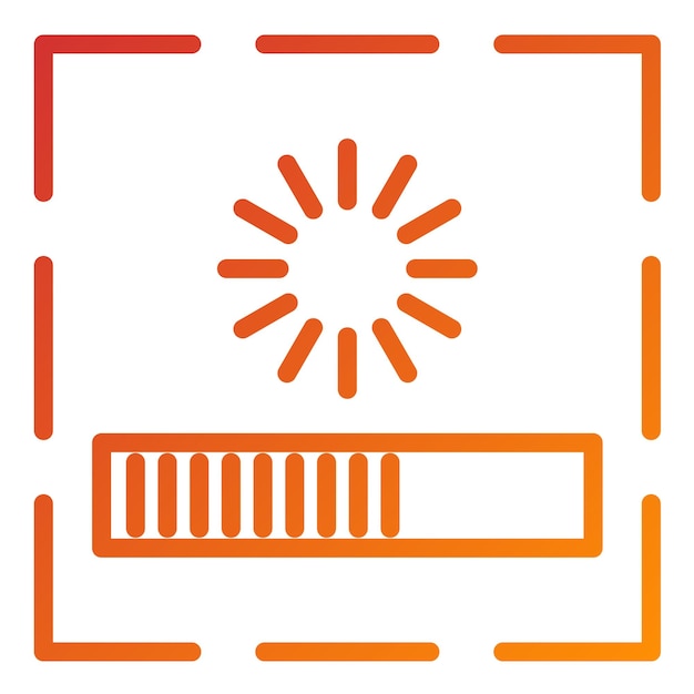 Estilo del icono de la barra de progreso del diseño vectorial