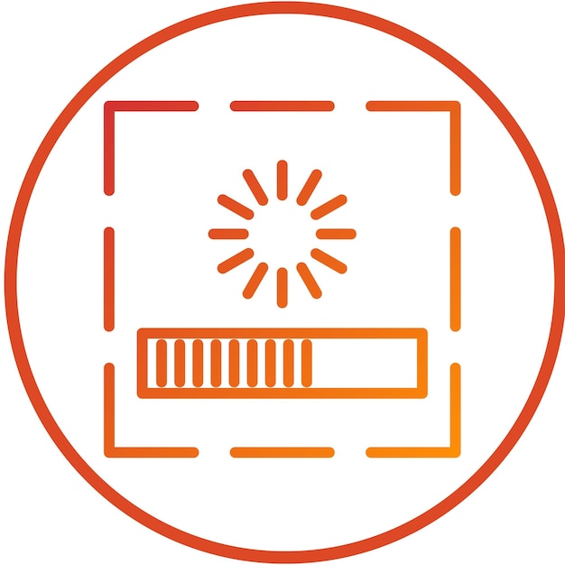 Estilo del icono de la barra de progreso del diseño vectorial