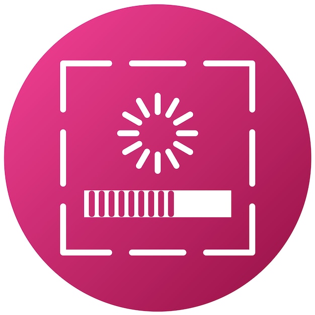 Estilo del icono de la barra de progreso del diseño vectorial