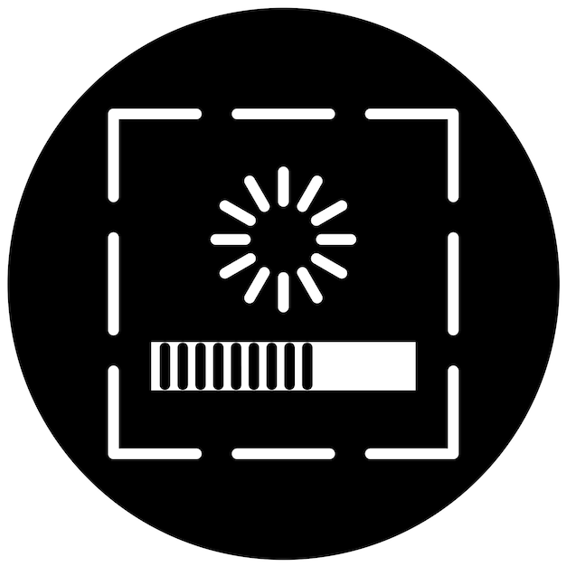 Estilo del icono de la barra de progreso del diseño vectorial
