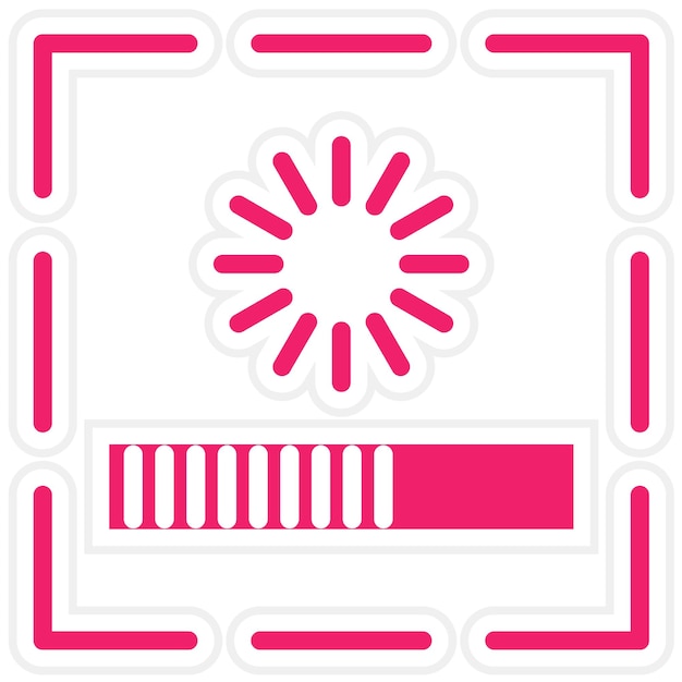 Estilo del icono de la barra de progreso del diseño vectorial