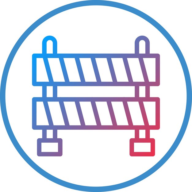 Estilo de icono de barrera de carretera de diseño vectorial