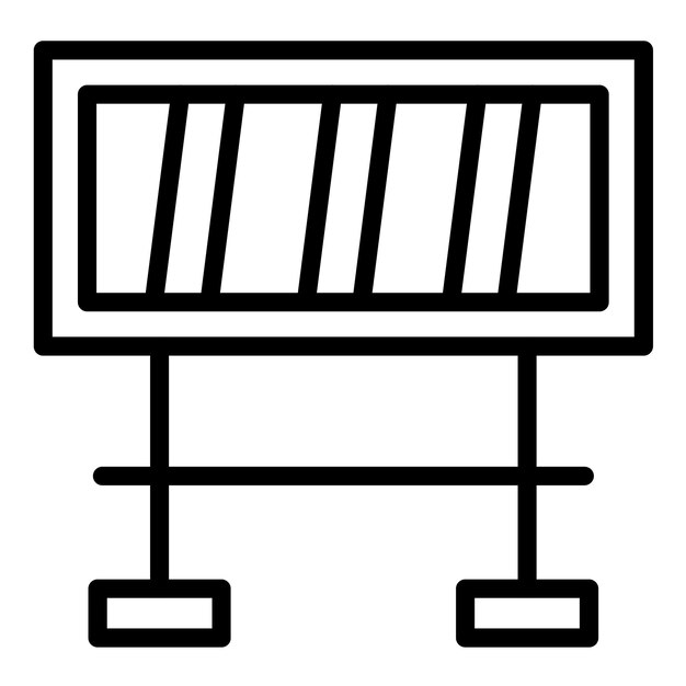 Estilo de icono de barrera de carretera de diseño vectorial