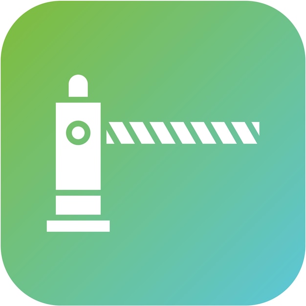 Estilo de icono de barrera de carretera de diseño vectorial