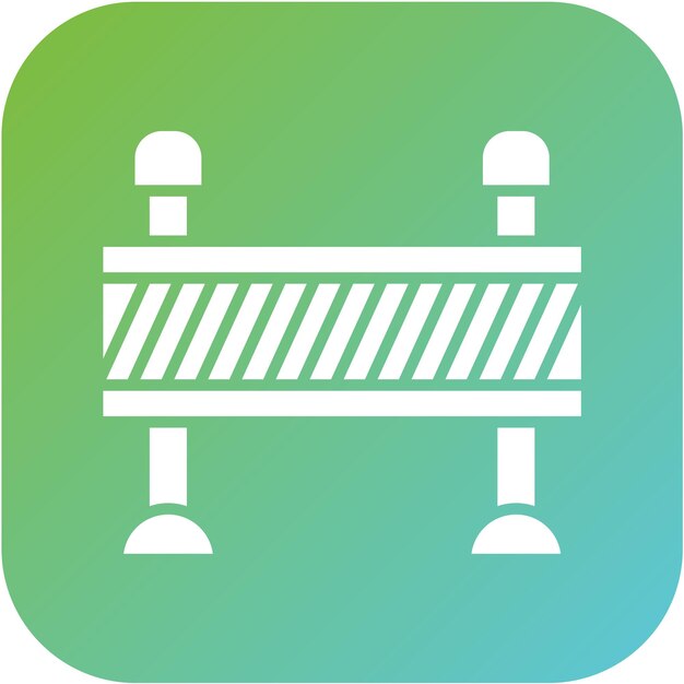 Estilo de icono de barrera de carretera de diseño vectorial