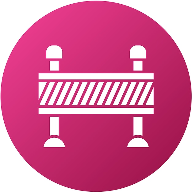 Estilo de icono de barrera de carretera de diseño vectorial