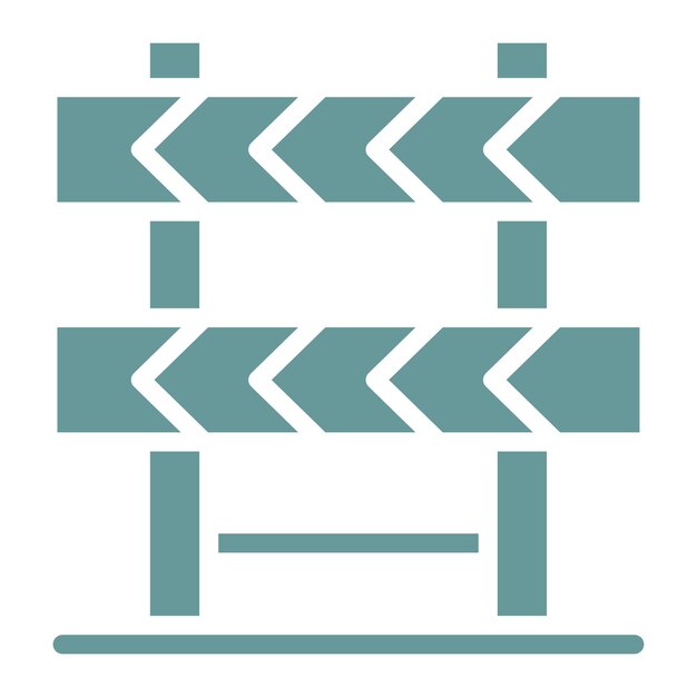 Estilo del icono de la barrera de construcción de diseño vectorial