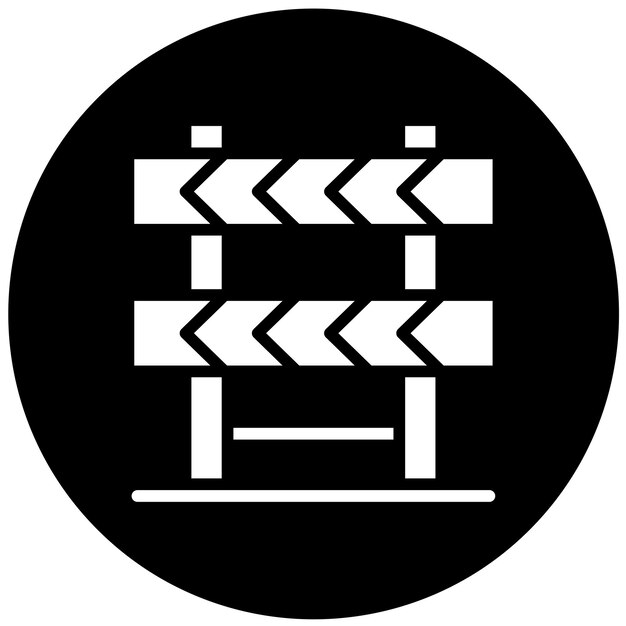 Estilo del icono de la barrera de construcción de diseño vectorial