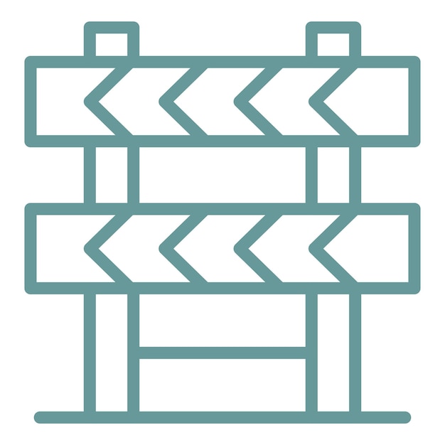 Estilo del icono de la barrera de construcción de diseño vectorial