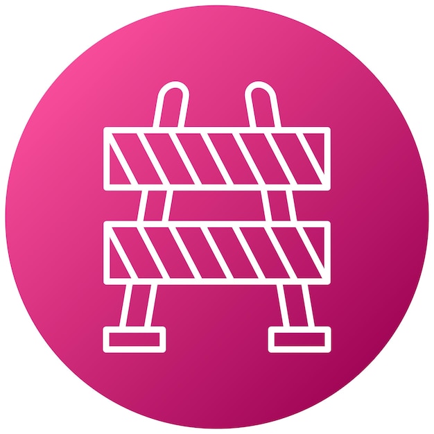 Estilo del icono de la barrera de construcción
