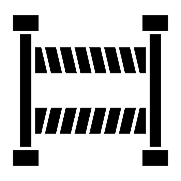 Estilo del icono de la barrera de diseño vectorial