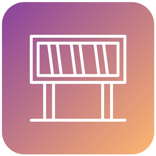 Estilo del icono de la barrera de diseño vectorial