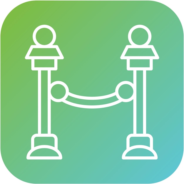 Estilo del icono de la barrera de diseño vectorial