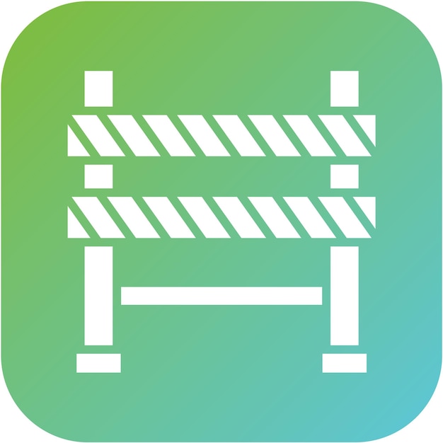 Estilo del icono de la barrera de diseño vectorial