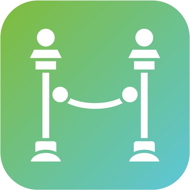 Estilo del icono de la barrera de diseño vectorial