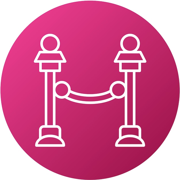 Estilo del icono de la barrera de diseño vectorial