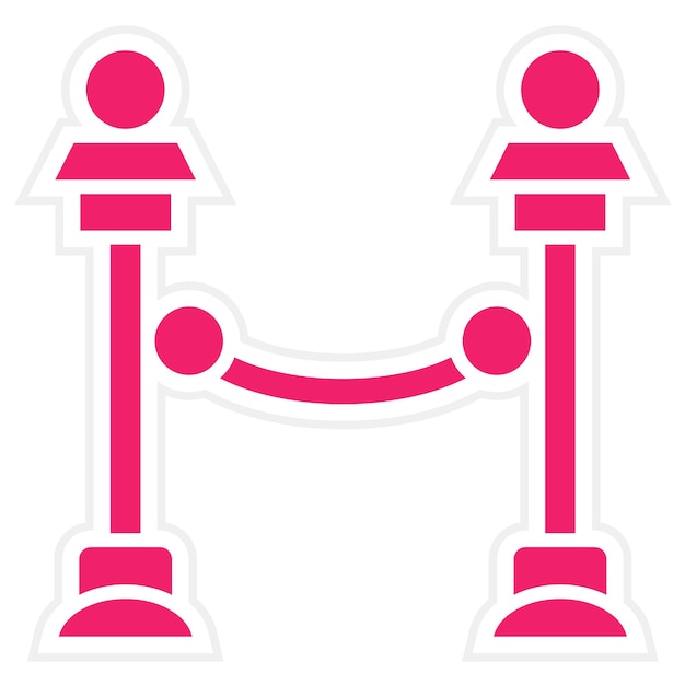 Estilo del icono de la barrera de diseño vectorial